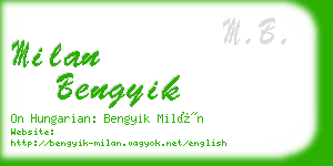milan bengyik business card